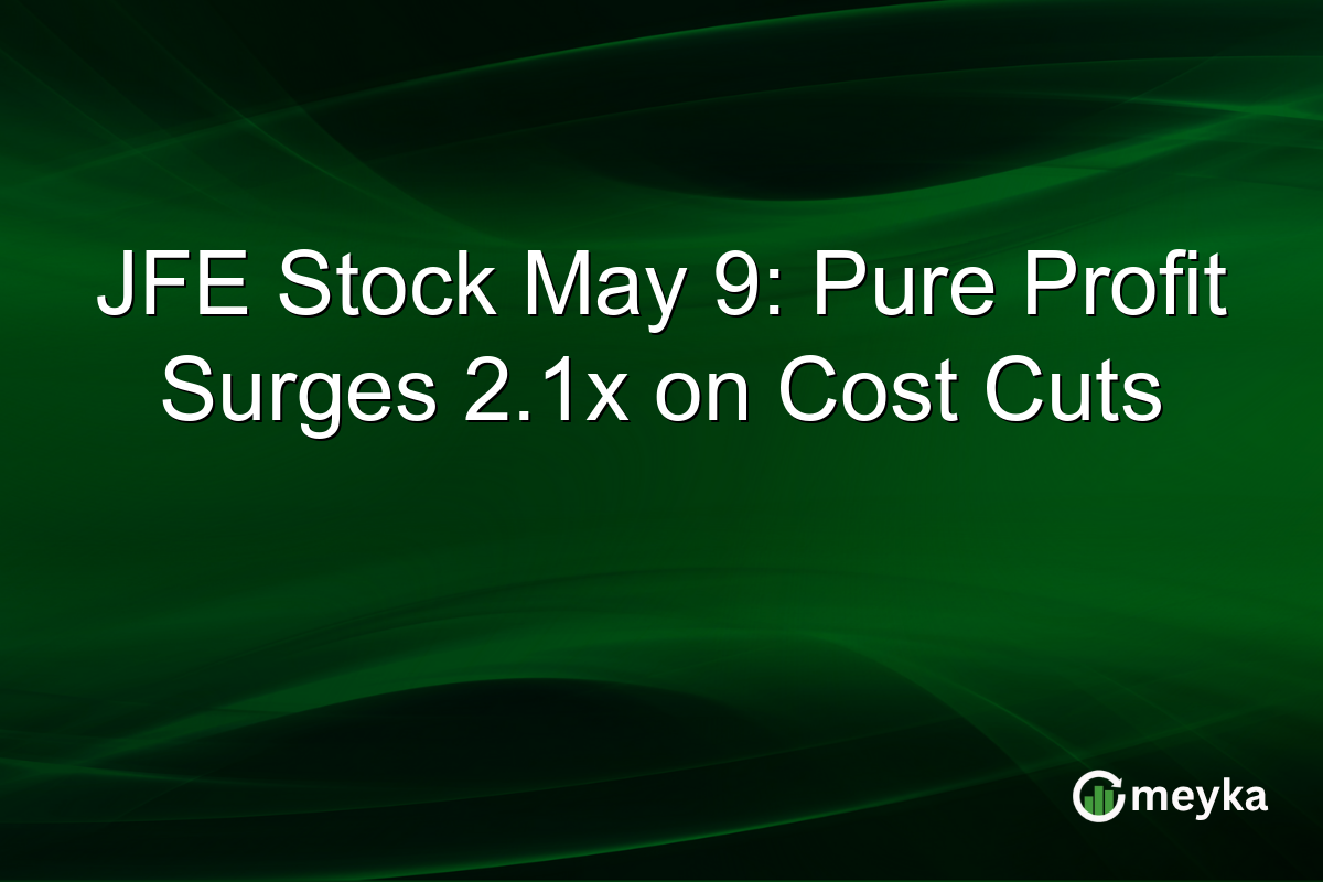 JFE Stock May 9: Pure Profit Surges 2.1x on Cost Cuts