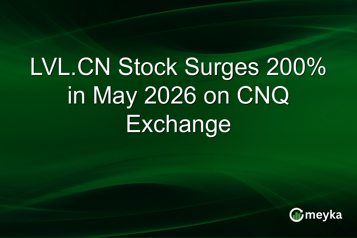 LVL.CN Stock Surges 200% in May 2026 on CNQ Exchange