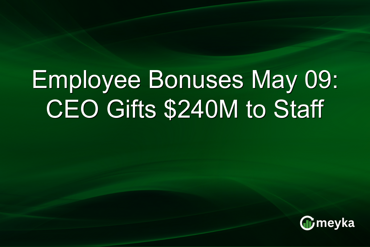 Employee Bonuses May 09: CEO Gifts $240M to Staff