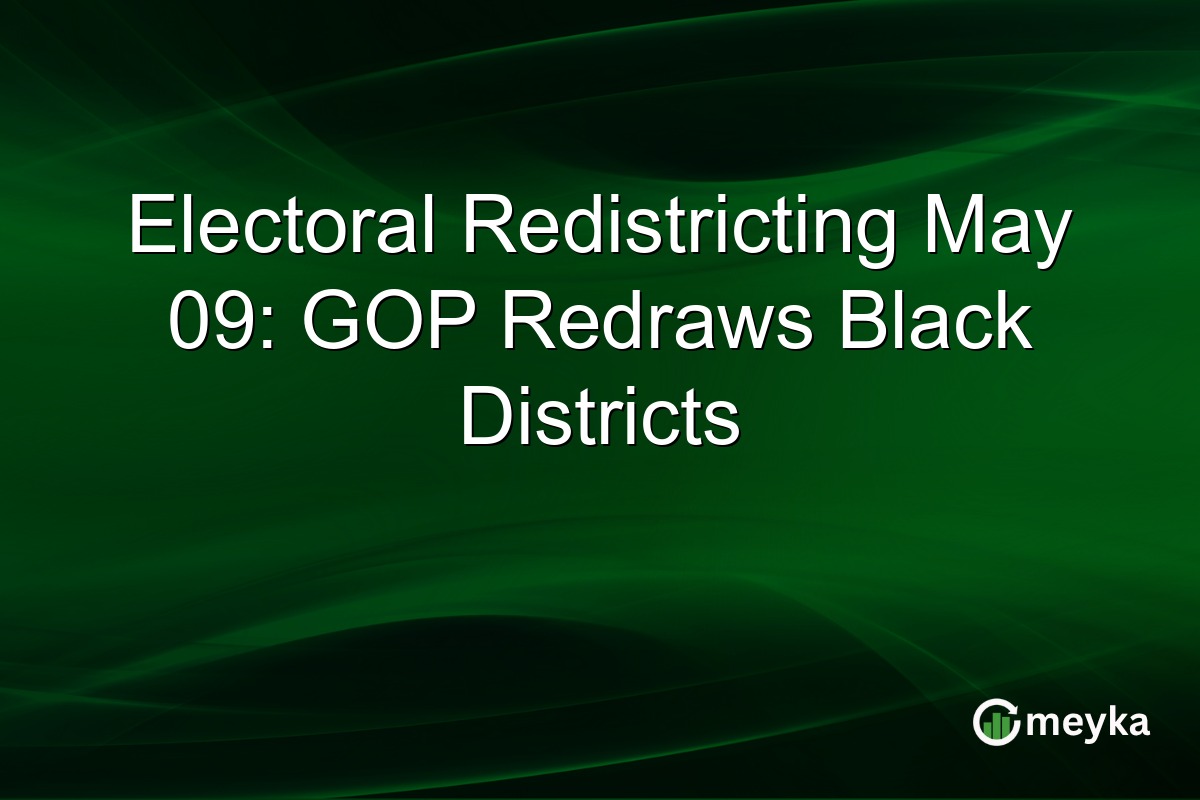 Electoral Redistricting May 09: GOP Redraws Black Districts