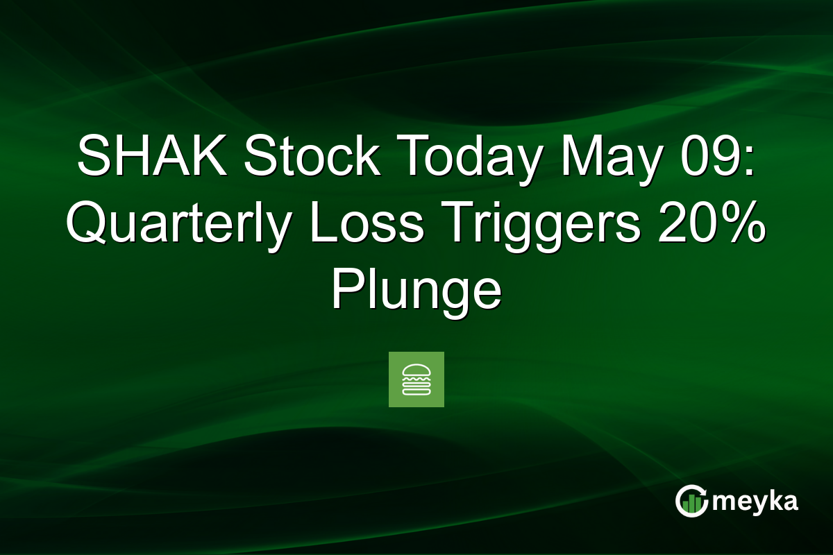 SHAK Stock Today May 09: Quarterly Loss Triggers 20% Plunge