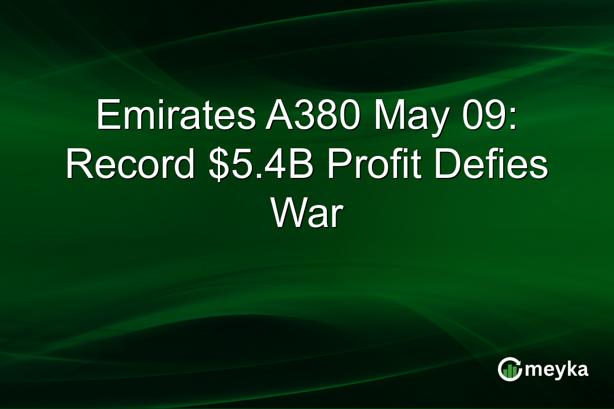 Emirates A380 May 09: Record $5.4B Profit Defies War