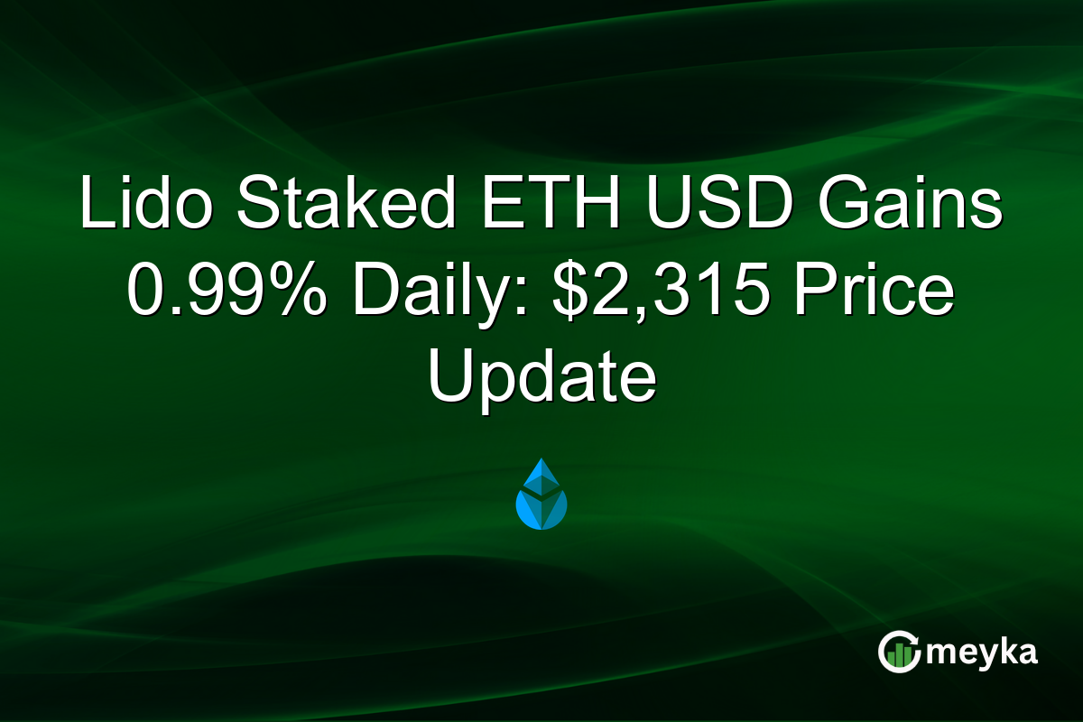 Lido Staked ETH USD Gains 0.99% Daily: $2,315 Price Update