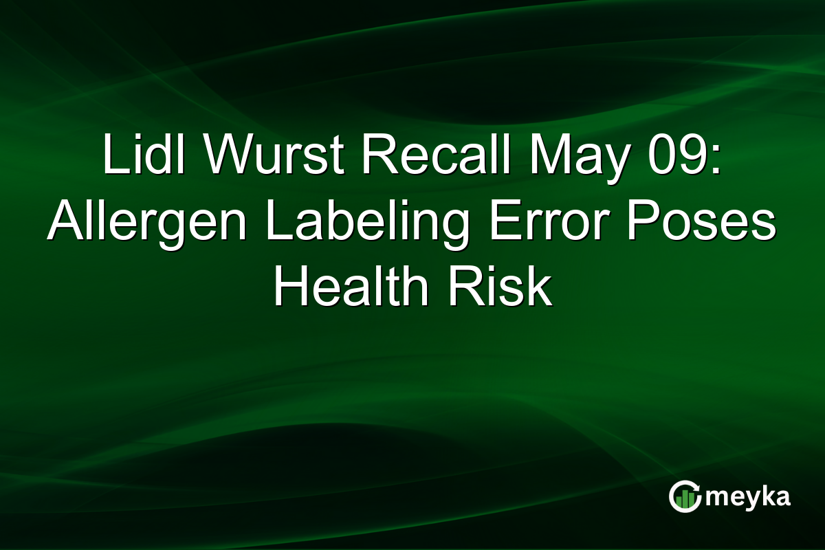 Lidl Wurst Recall May 09: Allergen Labeling Error Poses Health Risk