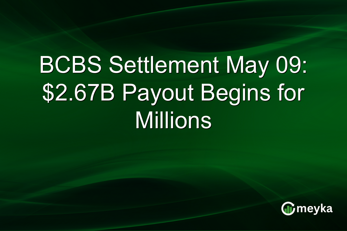 BCBS Settlement May 09: $2.67B Payout Begins for Millions