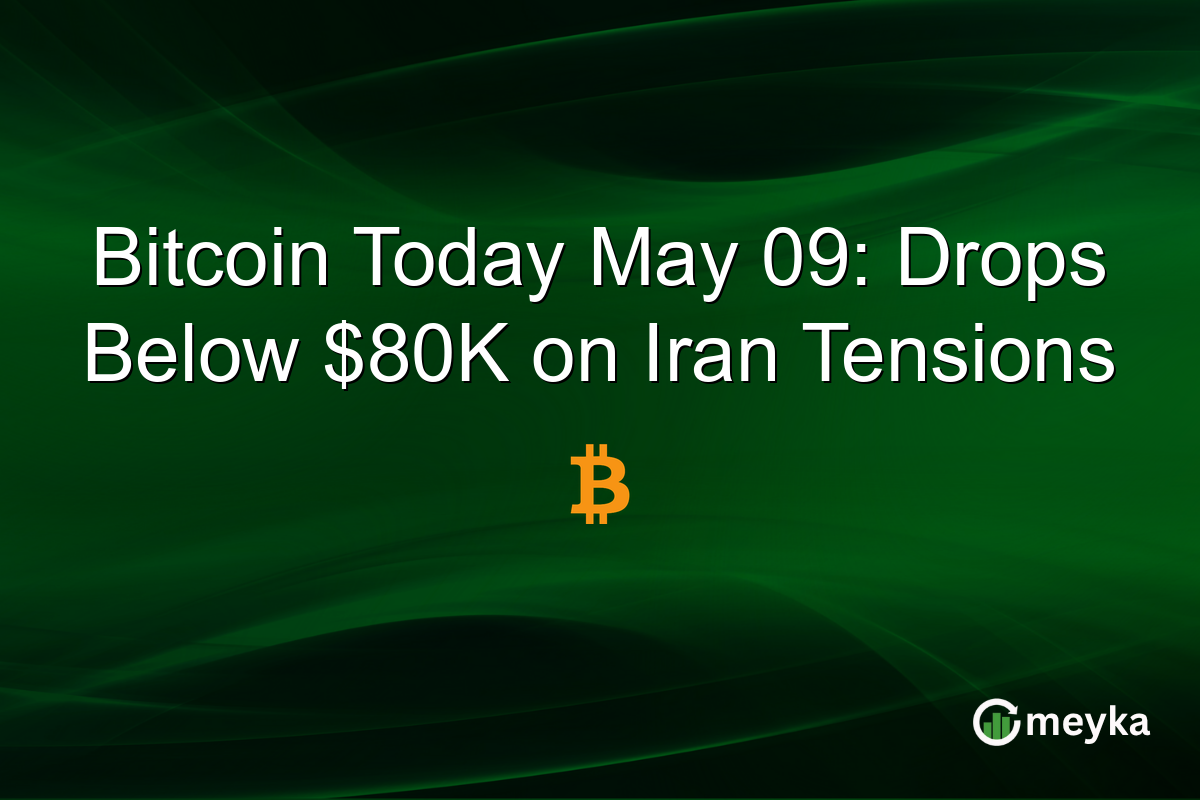 Bitcoin Today May 09: Drops Below $80K on Iran Tensions