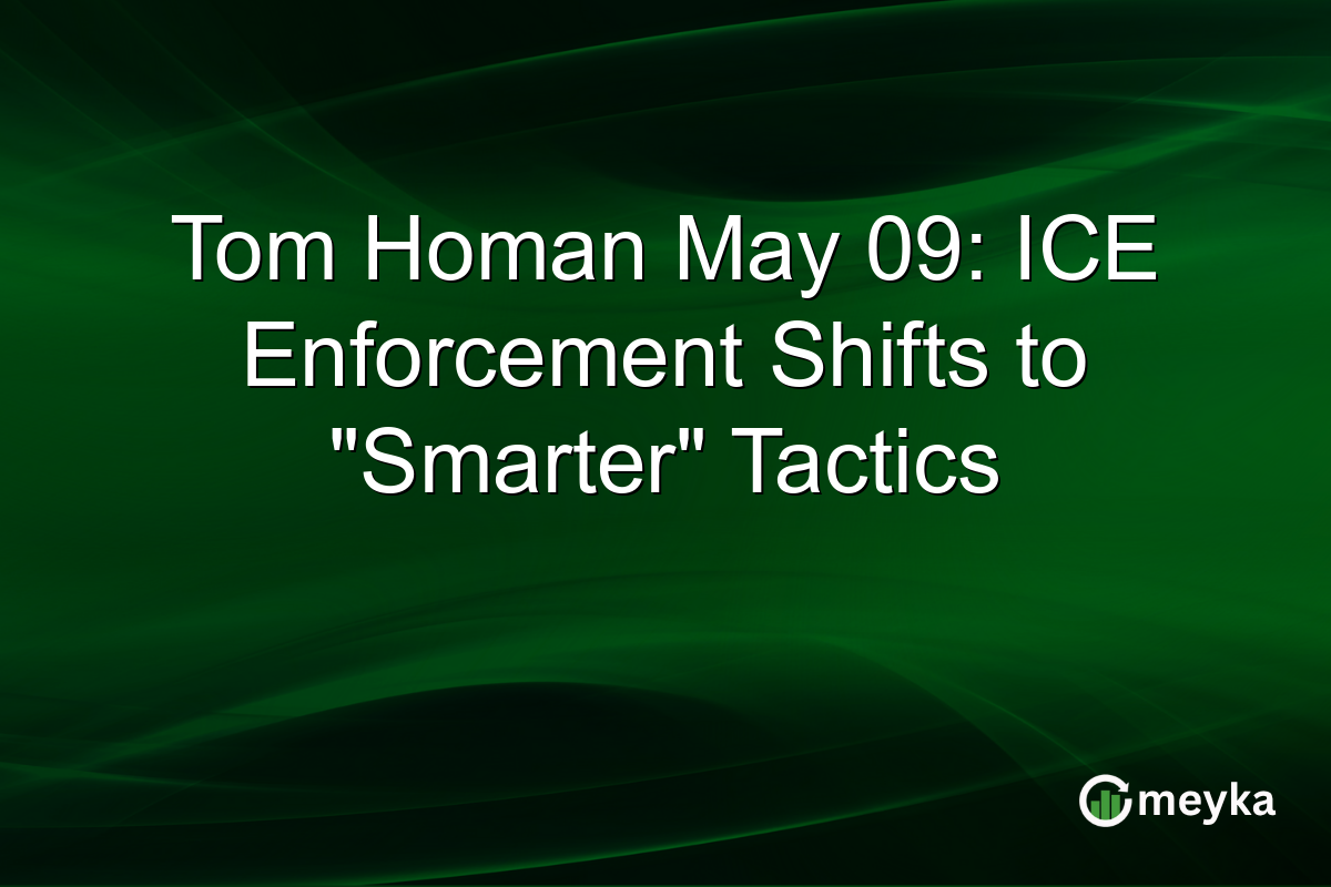 Tom Homan May 09: ICE Enforcement Shifts to “Smarter” Tactics