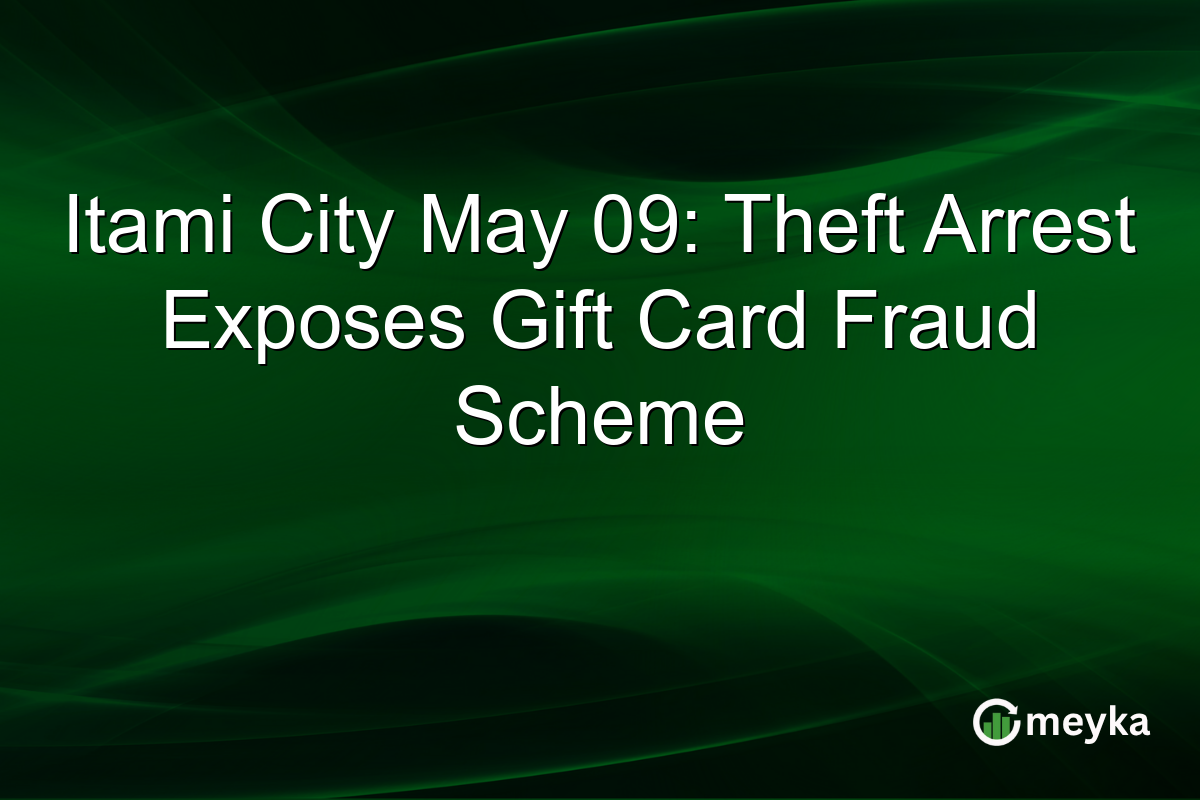 Itami City May 09: Theft Arrest Exposes Gift Card Fraud Scheme