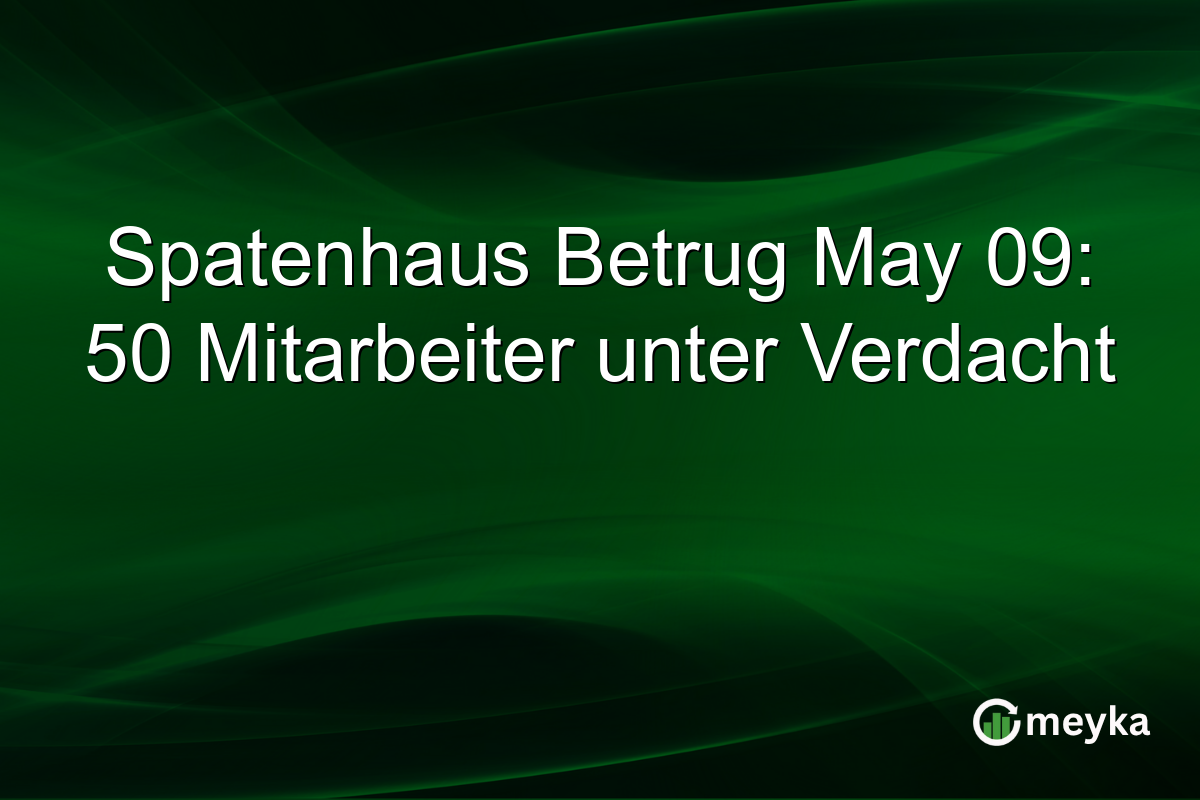 Spatenhaus Betrug May 09: 50 Mitarbeiter unter Verdacht