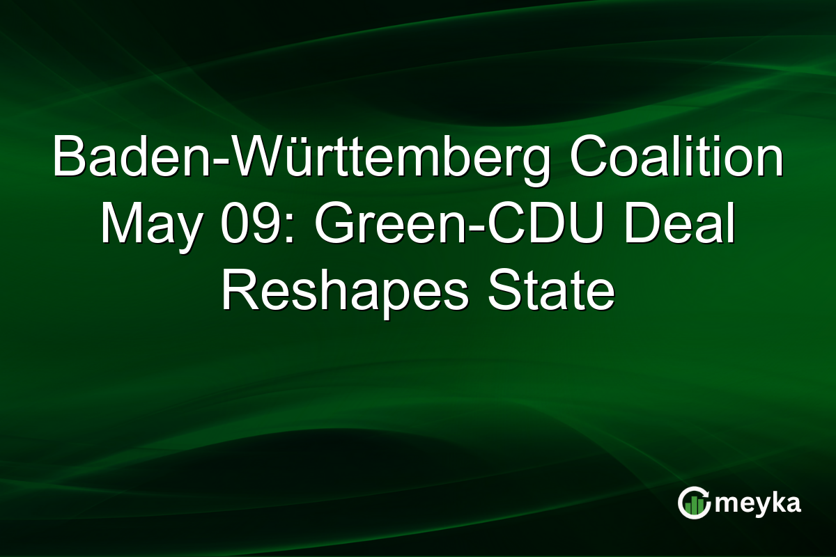 Baden-Württemberg Coalition May 09: Green-CDU Deal Reshapes State