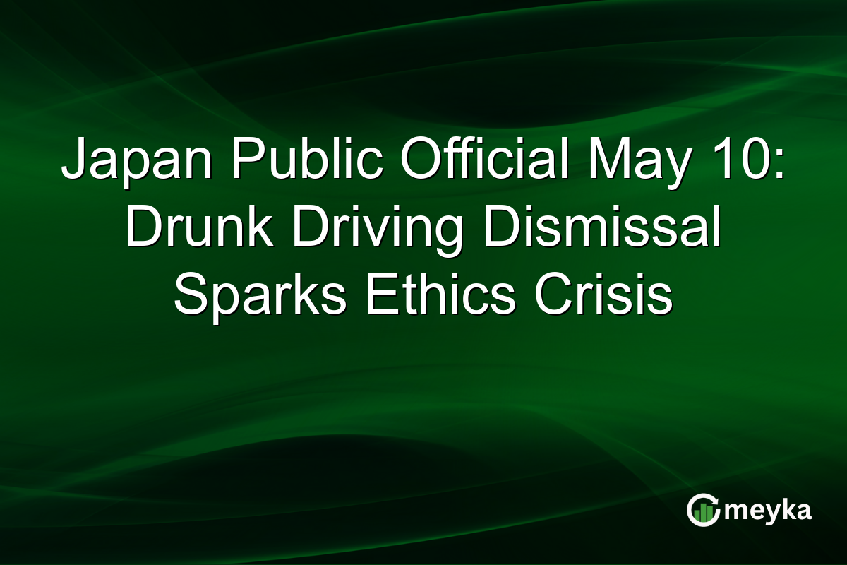 Japan Public Official May 10: Drunk Driving Dismissal Sparks Ethics Crisis