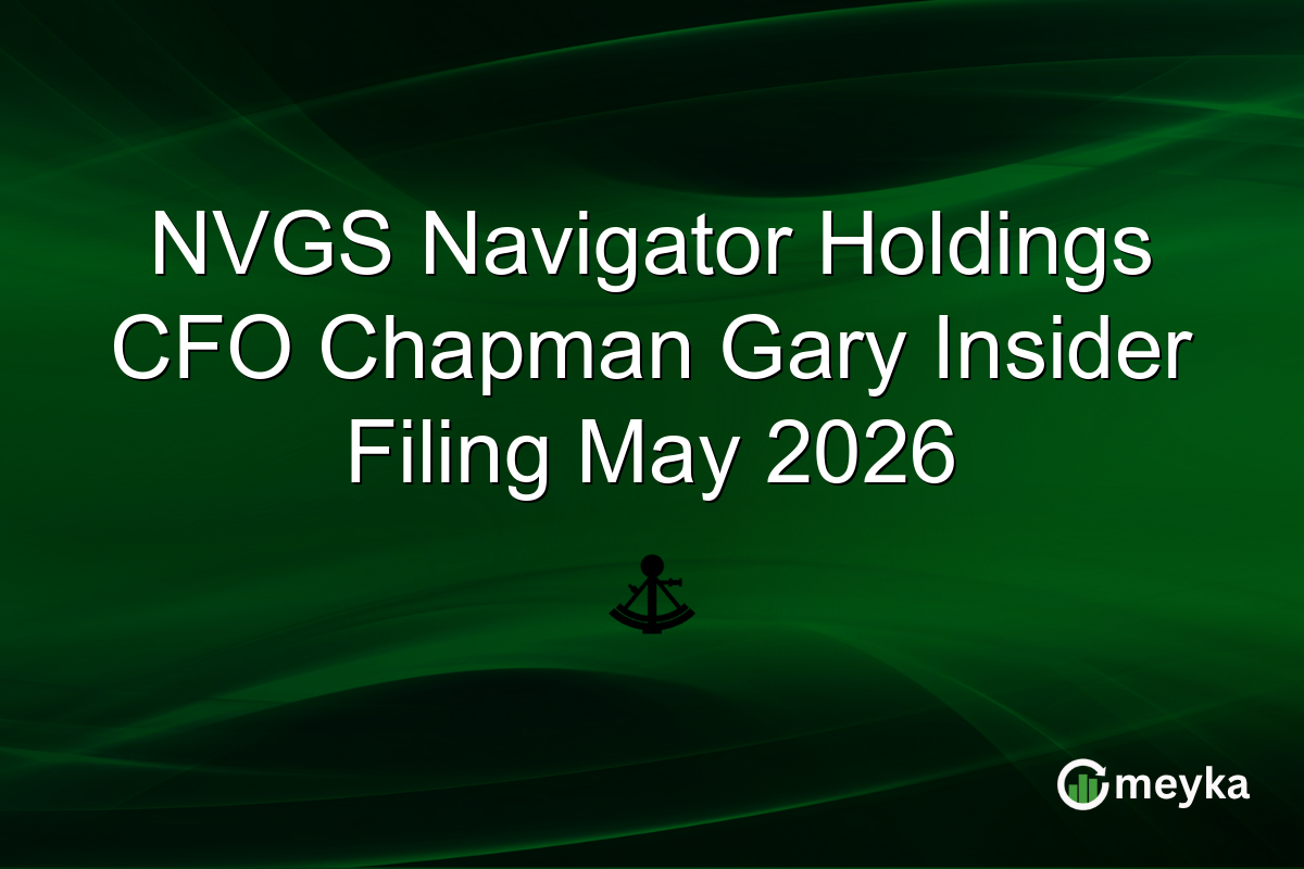 NVGS Navigator Holdings CFO Chapman Gary Insider Filing May 2026