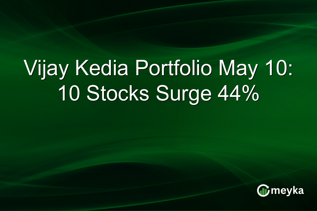 Vijay Kedia Portfolio May 10: 10 Stocks Surge 44%