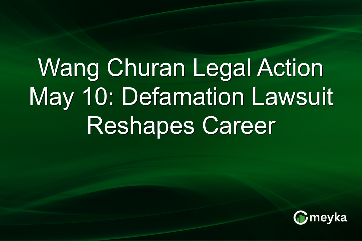 Wang Churan Legal Action May 10: Defamation Lawsuit Reshapes Career