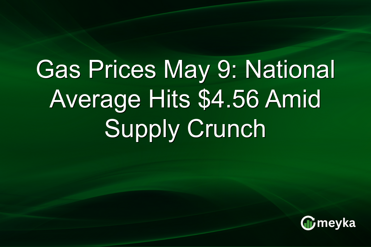 Gas Prices May 9: National Average Hits $4.56 Amid Supply Crunch