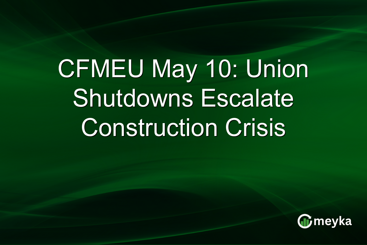 CFMEU May 10: Union Shutdowns Escalate Construction Crisis