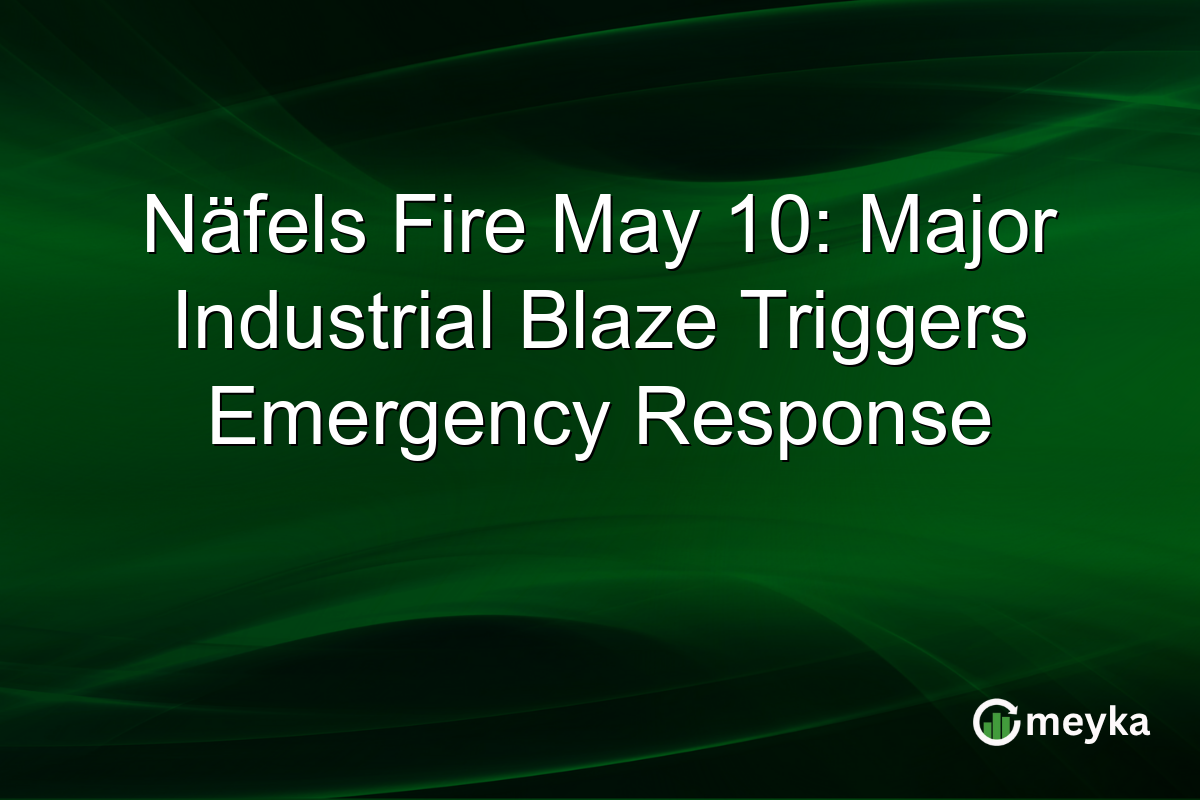 Näfels Fire May 10: Major Industrial Blaze Triggers Emergency Response