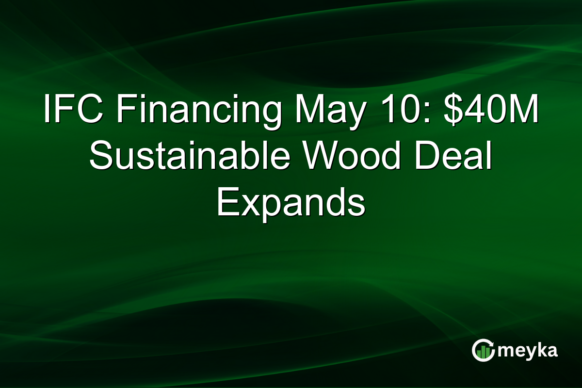 IFC Financing May 10: $40M Sustainable Wood Deal Expands