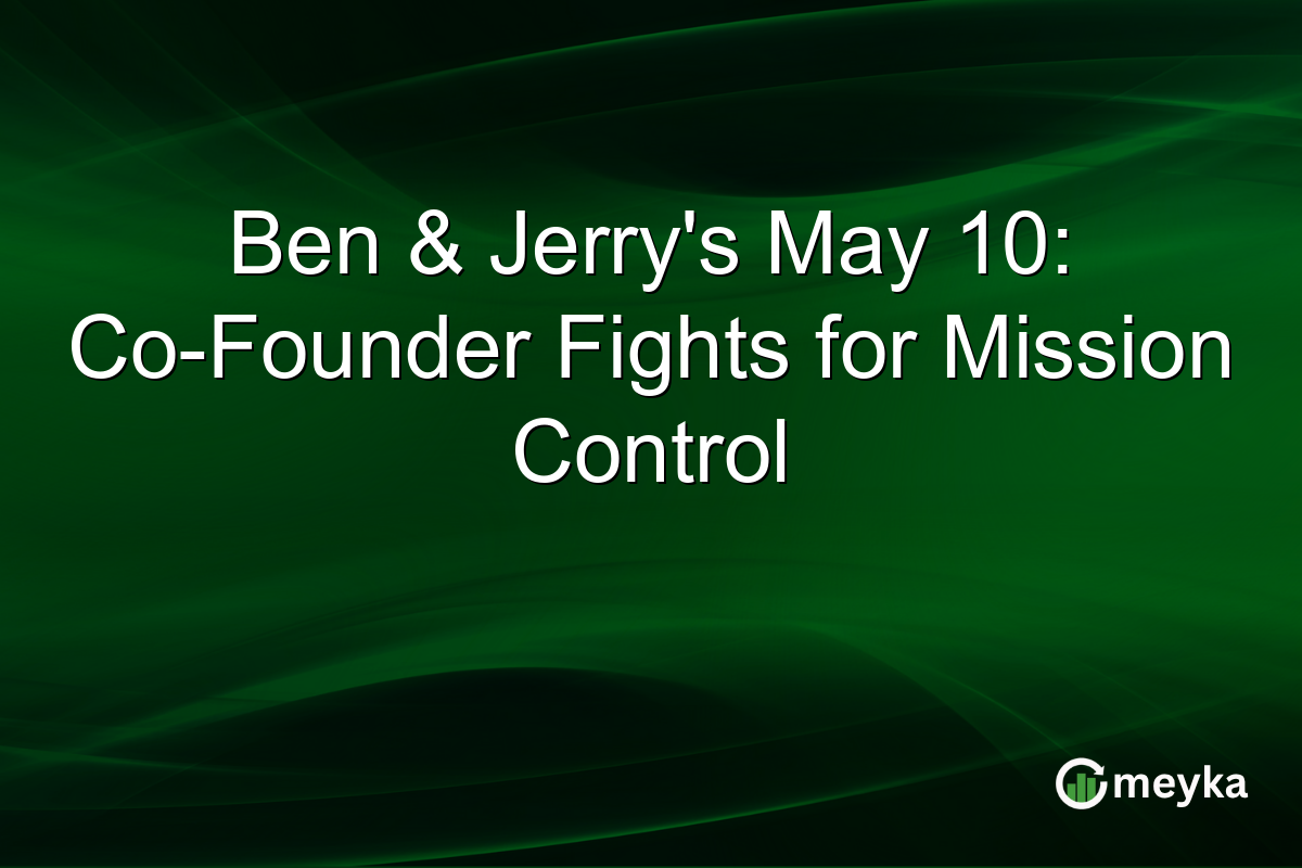 Ben & Jerry’s May 10: Co-Founder Fights for Mission Control