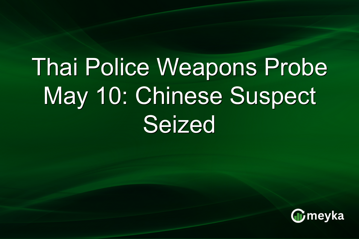 Thai Police Weapons Probe May 10: Chinese Suspect Seized