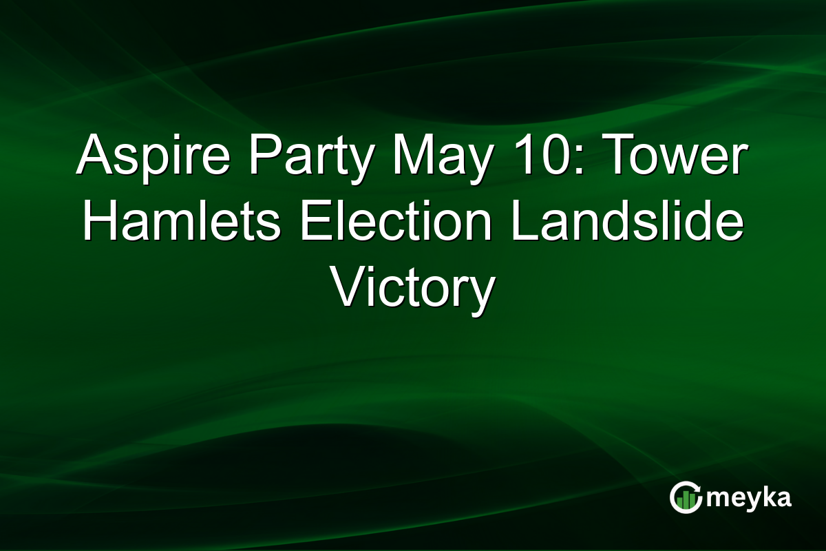Aspire Party May 10: Tower Hamlets Election Landslide Victory