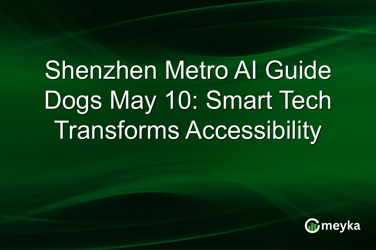 Shenzhen Metro AI Guide Dogs May 10: Smart Tech Transforms Accessibility