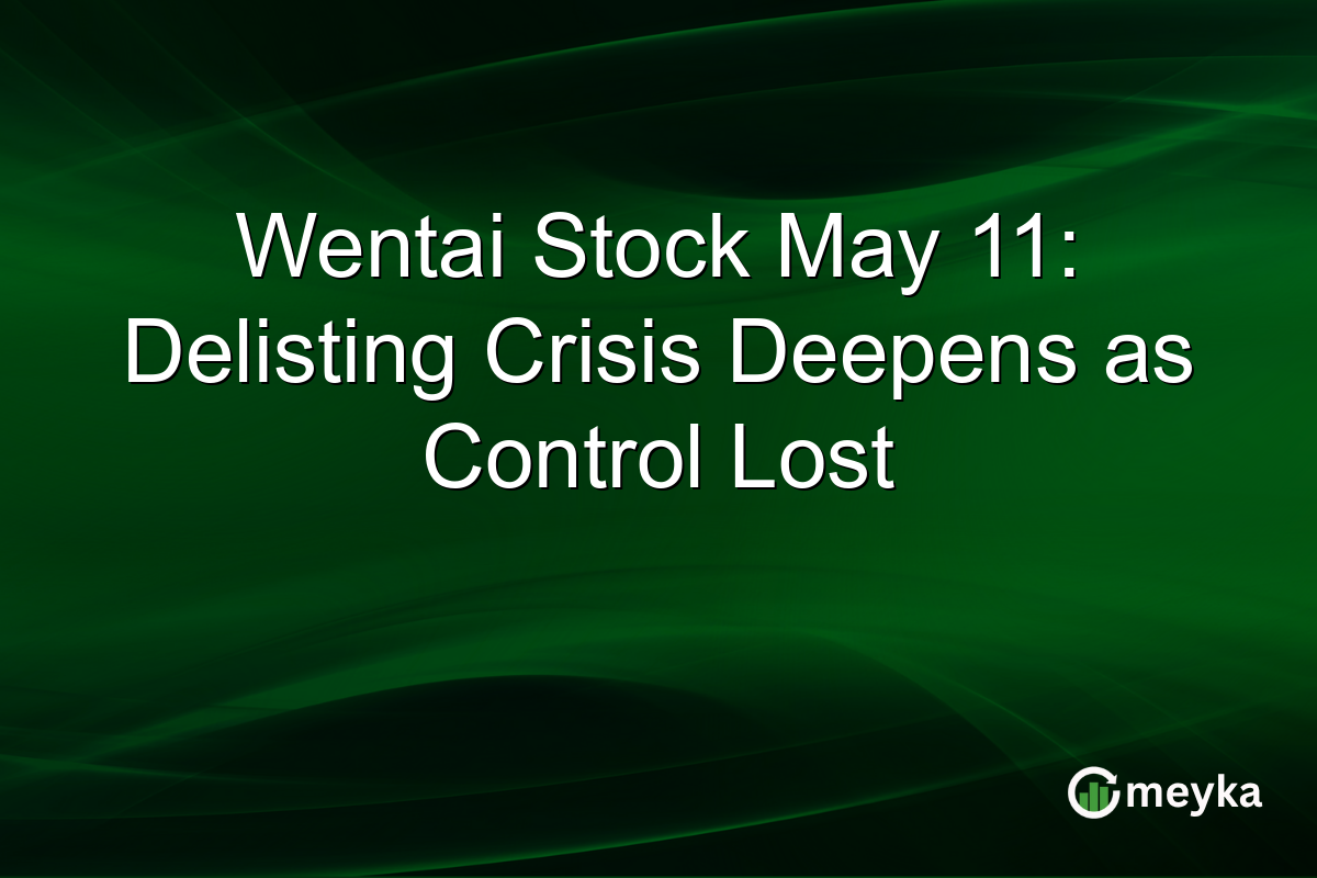 Wentai Stock May 11: Delisting Crisis Deepens as Control Lost