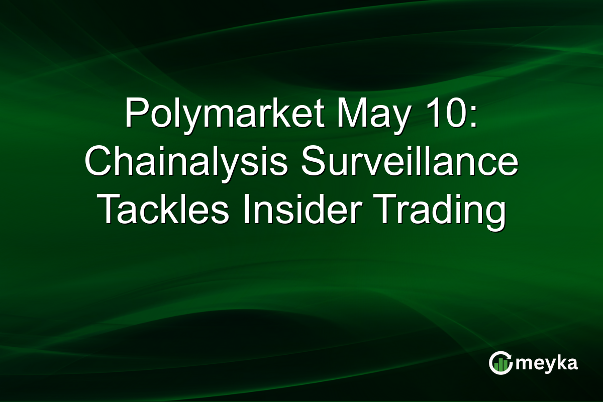 Polymarket May 10: Chainalysis Surveillance Tackles Insider Trading