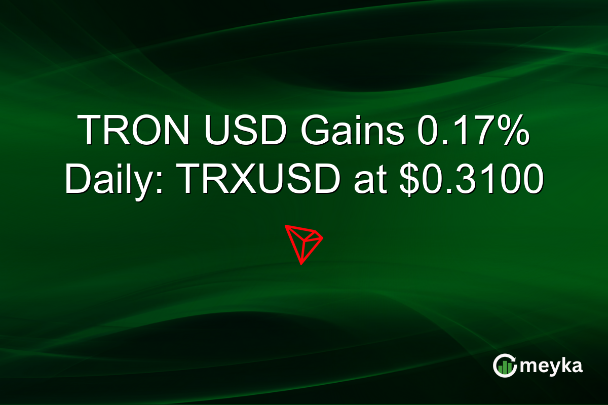 TRON USD Gains 0.17% Daily: TRXUSD at $0.3100