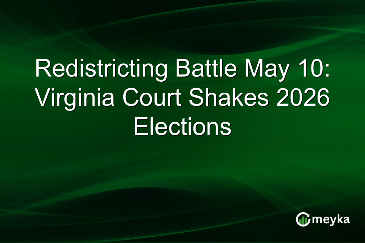 Redistricting Battle May 10: Virginia Court Shakes 2026 Elections