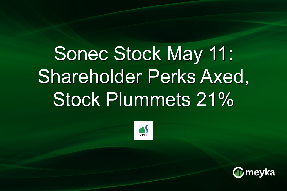 Sonec Stock May 11: Shareholder Perks Axed, Stock Plummets 21%