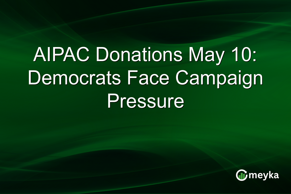 AIPAC Donations May 10: Democrats Face Campaign Pressure