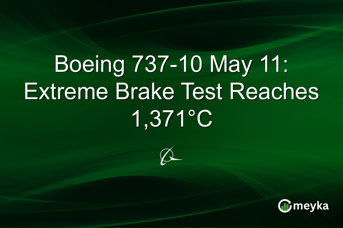 Boeing 737-10 May 11: Extreme Brake Test Reaches 1,371°C