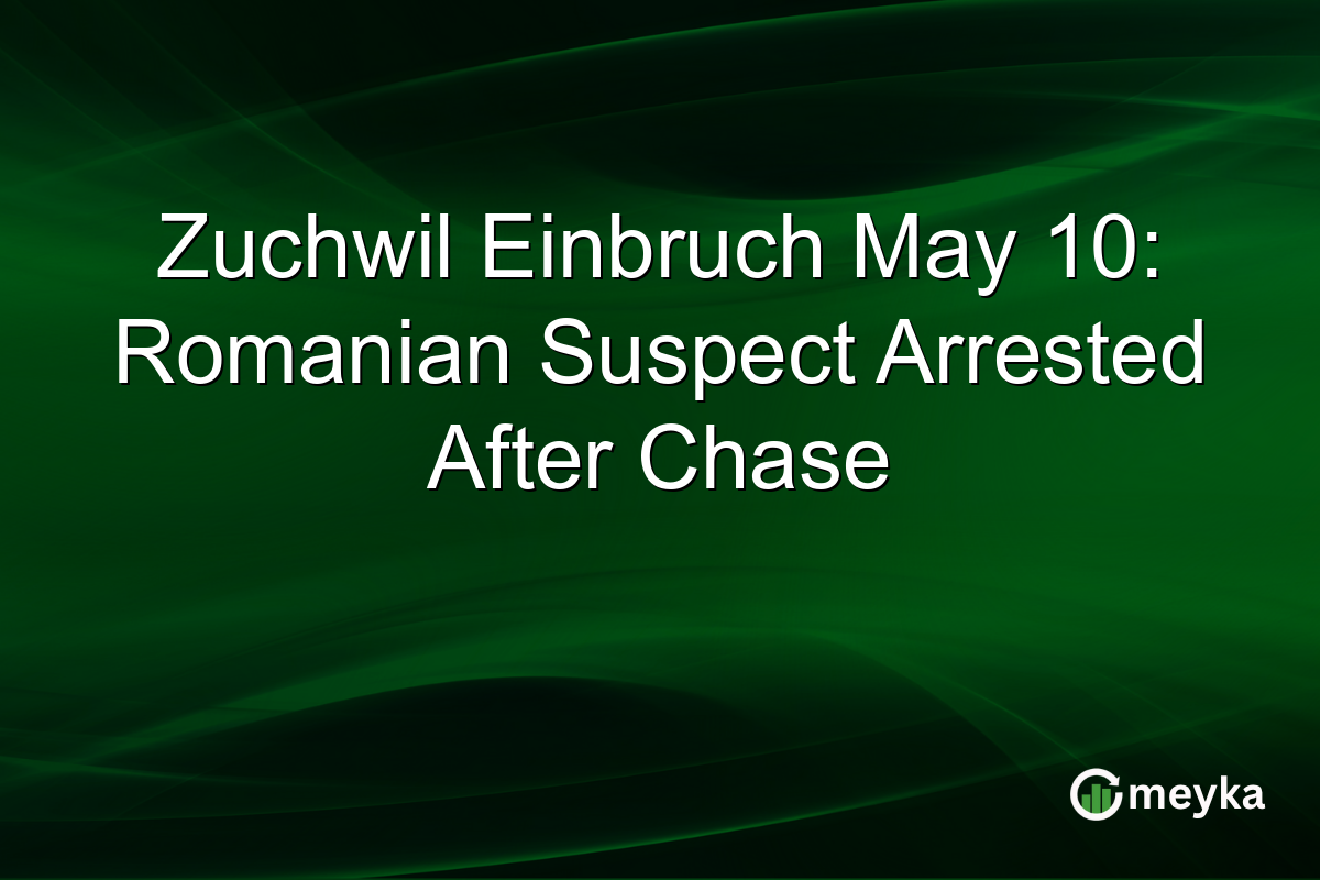 Zuchwil Einbruch May 10: Romanian Suspect Arrested After Chase