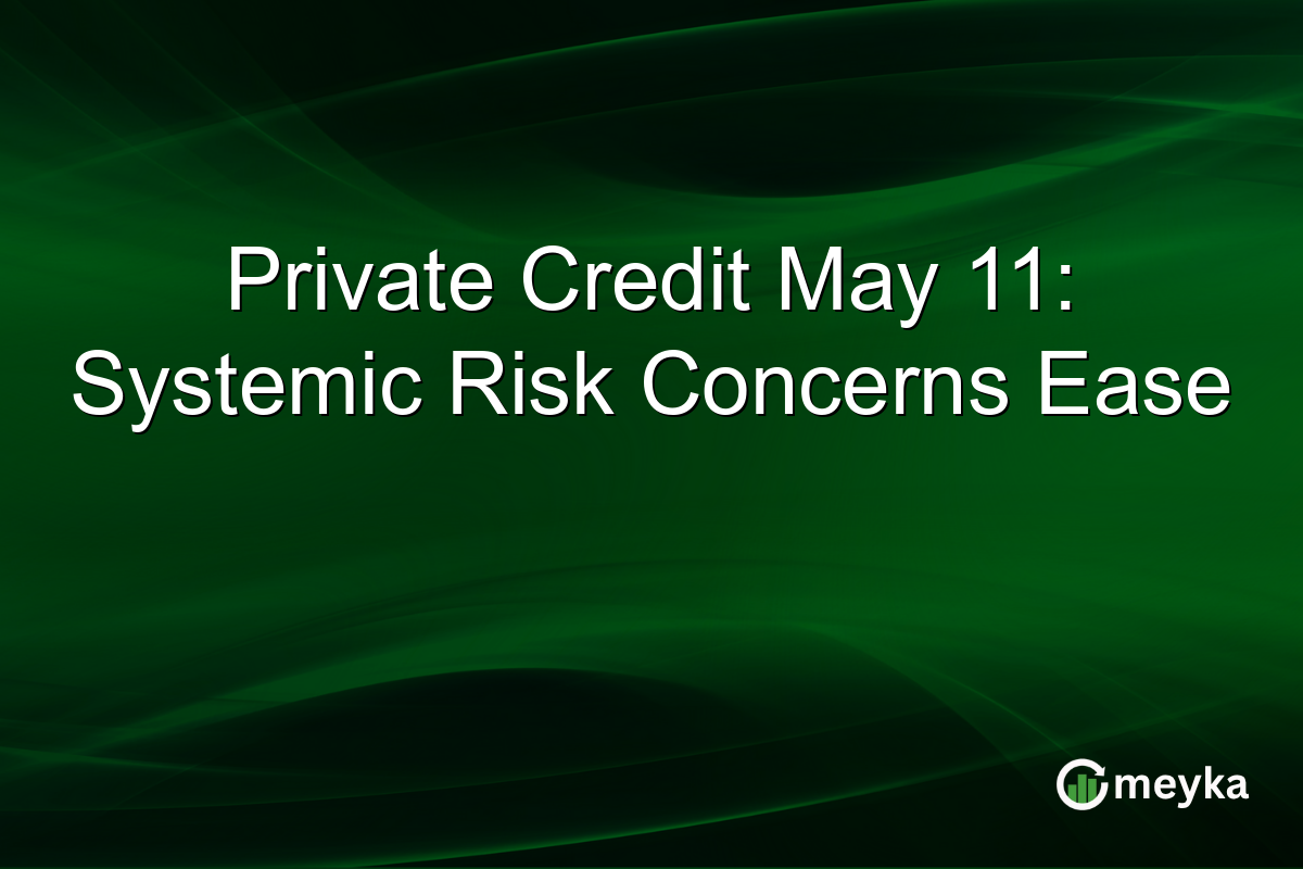 Private Credit May 11: Systemic Risk Concerns Ease