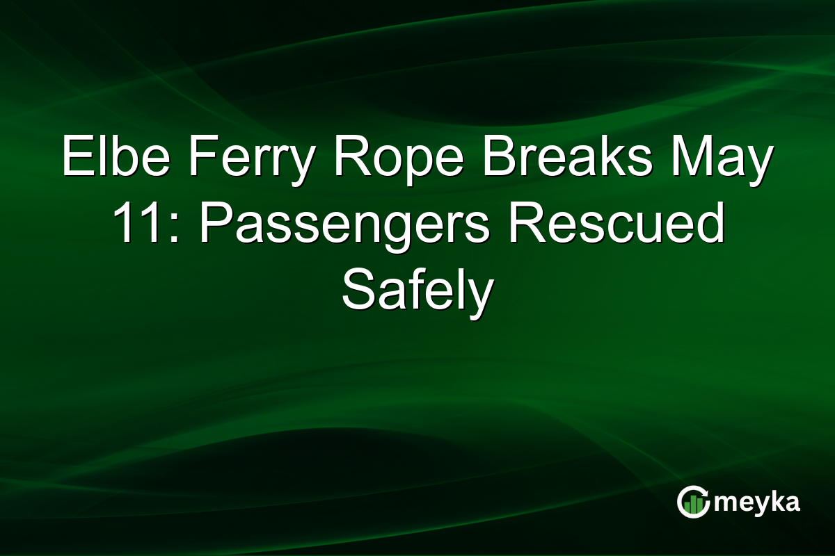 Elbe Ferry Rope Breaks May 11: Passengers Rescued Safely