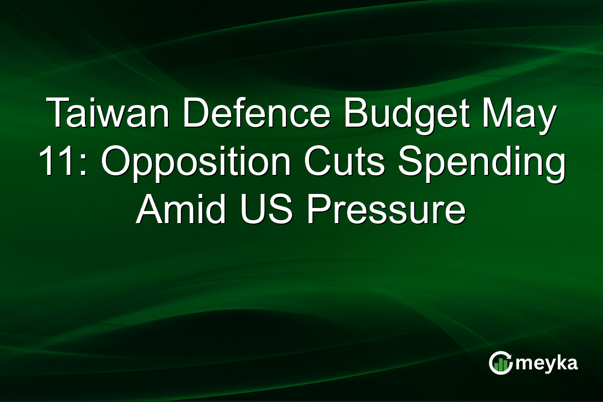 Taiwan Defence Budget May 11: Opposition Cuts Spending Amid US Pressure