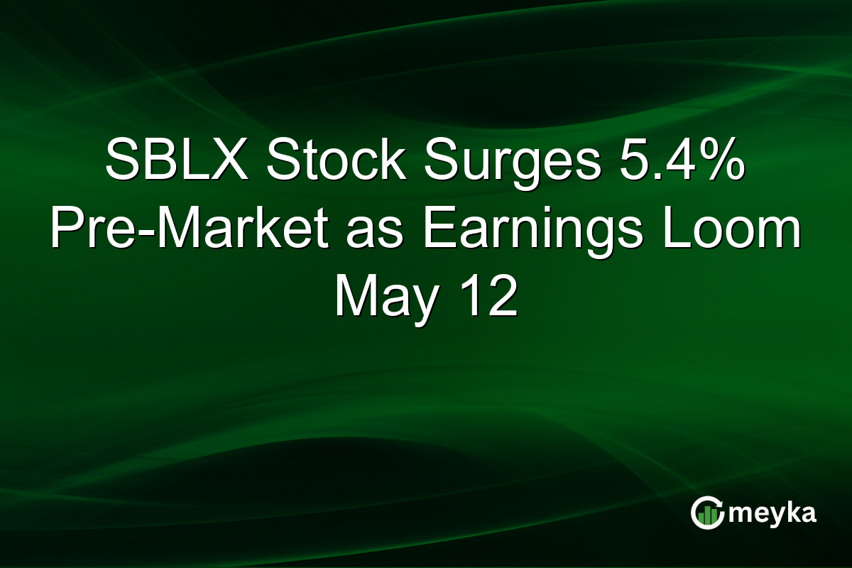 SBLX Stock Surges 5.4% Pre-Market as Earnings Loom May 12