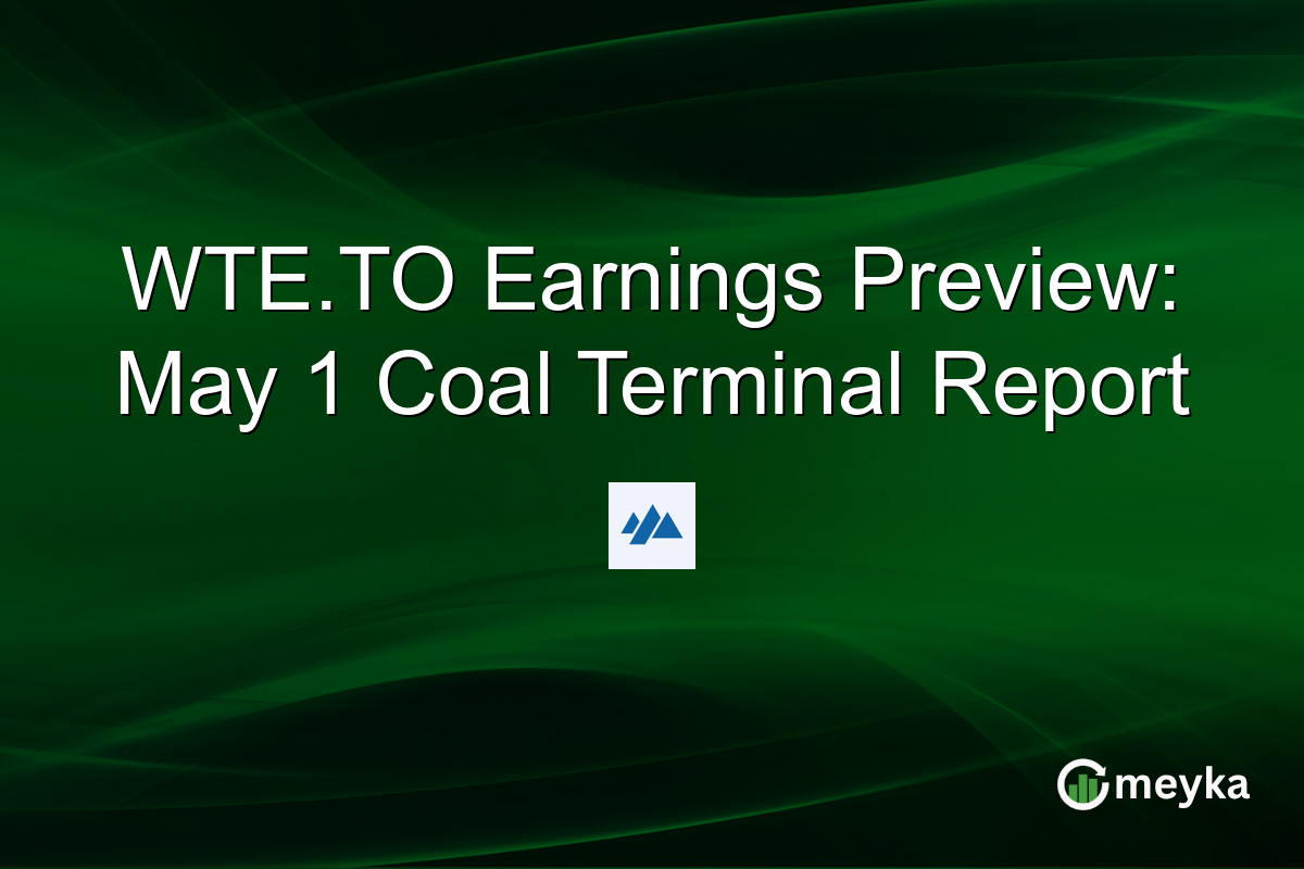 WTE.TO Earnings Preview: May 1 Coal Terminal Report