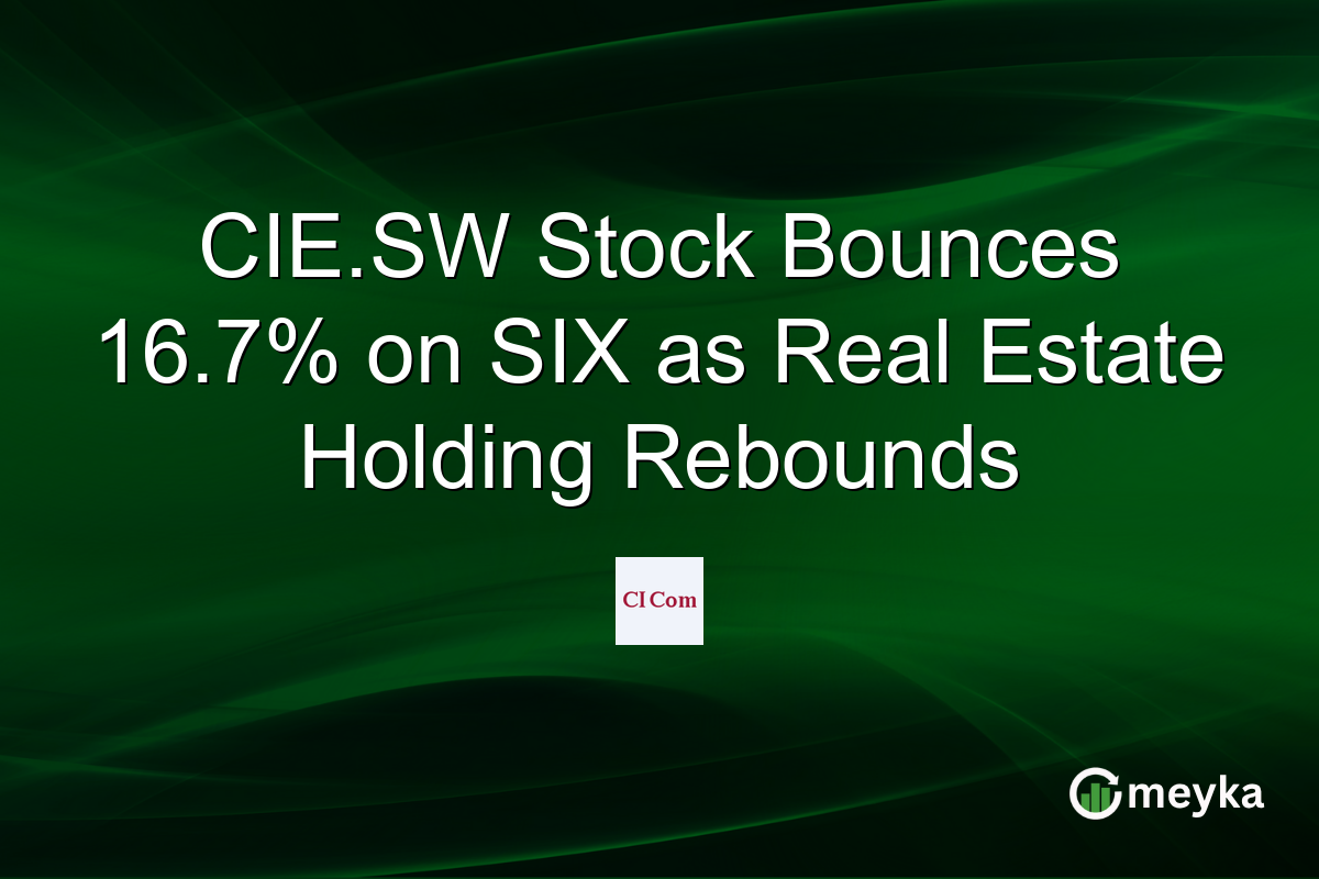 CIE.SW Stock Bounces 16.7% on SIX as Real Estate Holding Rebounds