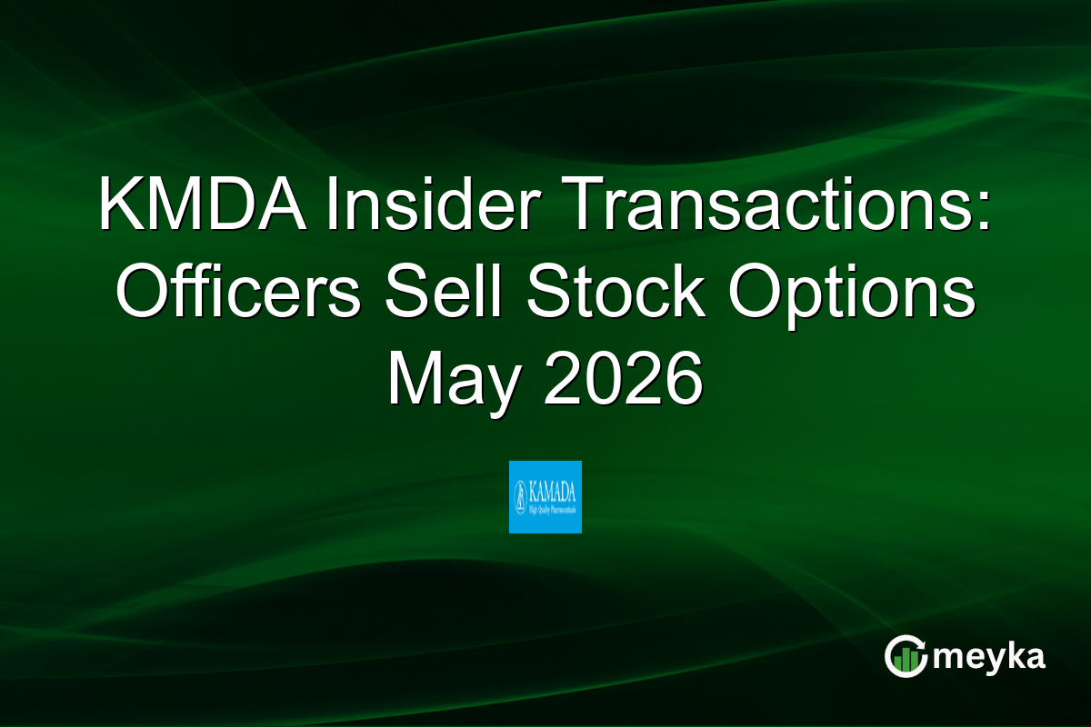 KMDA Insider Transactions: Officers Sell Stock Options May 2026