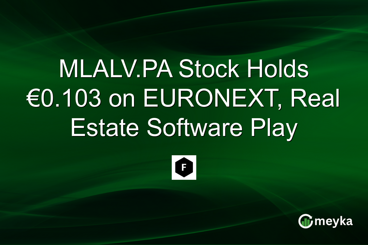 MLALV.PA Stock Holds €0.103 on EURONEXT, Real Estate Software Play