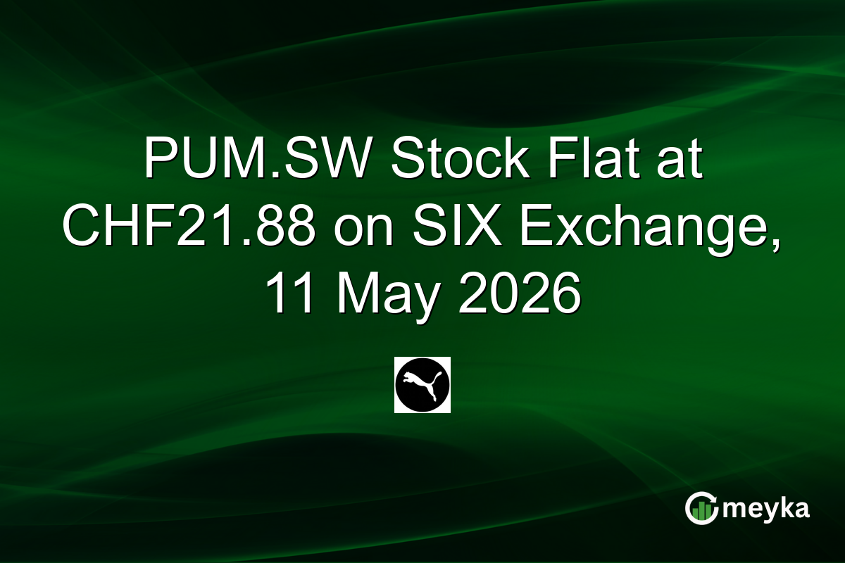 PUM.SW Stock Flat at CHF21.88 on SIX Exchange, 11 May 2026