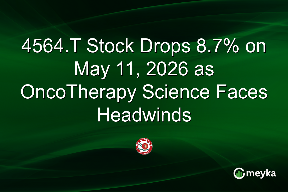 4564.T Stock Drops 8.7% on May 11, 2026 as OncoTherapy Science Faces Headwinds