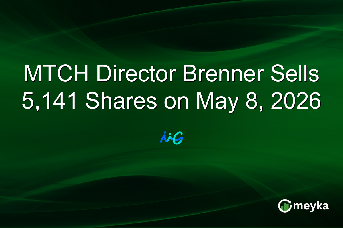 MTCH Director Brenner Sells 5,141 Shares on May 8, 2026