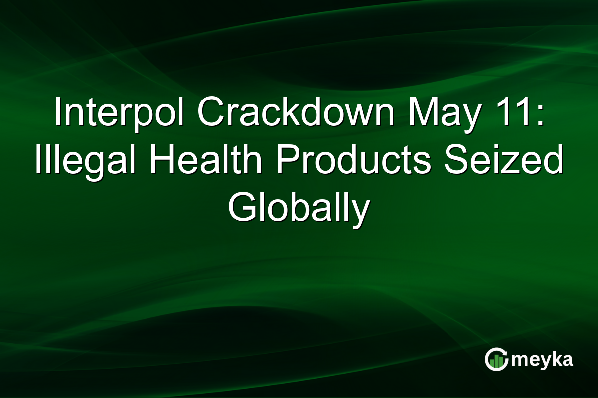 Interpol Crackdown May 11: Illegal Health Products Seized Globally