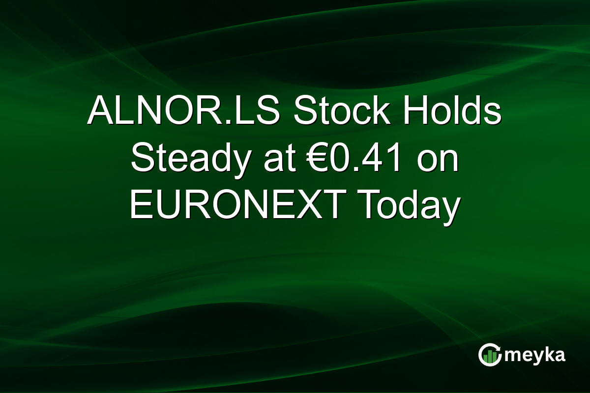 ALNOR.LS Stock Holds Steady at €0.41 on EURONEXT Today