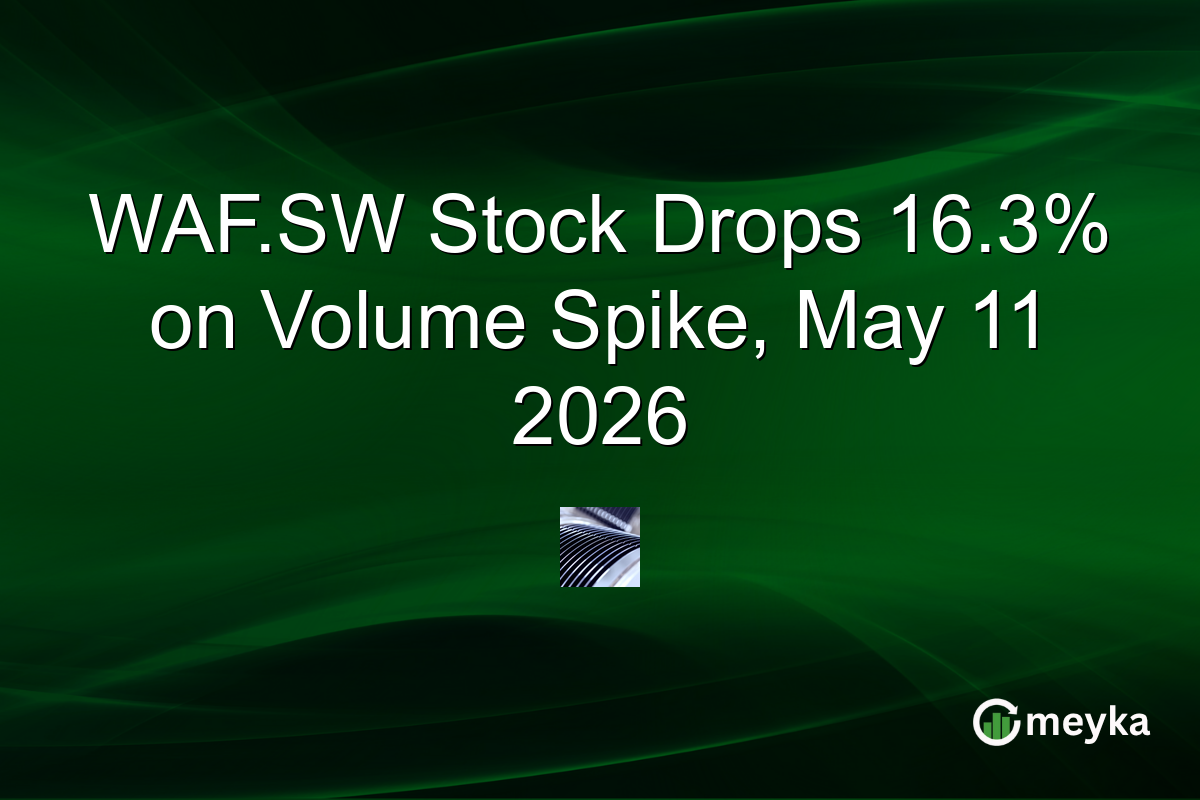 WAF.SW Stock Drops 16.3% on Volume Spike, May 11 2026