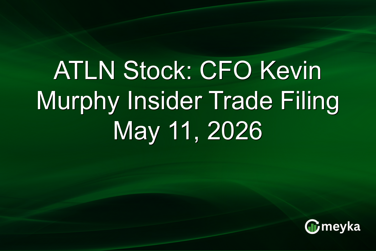 ATLN Stock: CFO Kevin Murphy Insider Trade Filing May 11, 2026