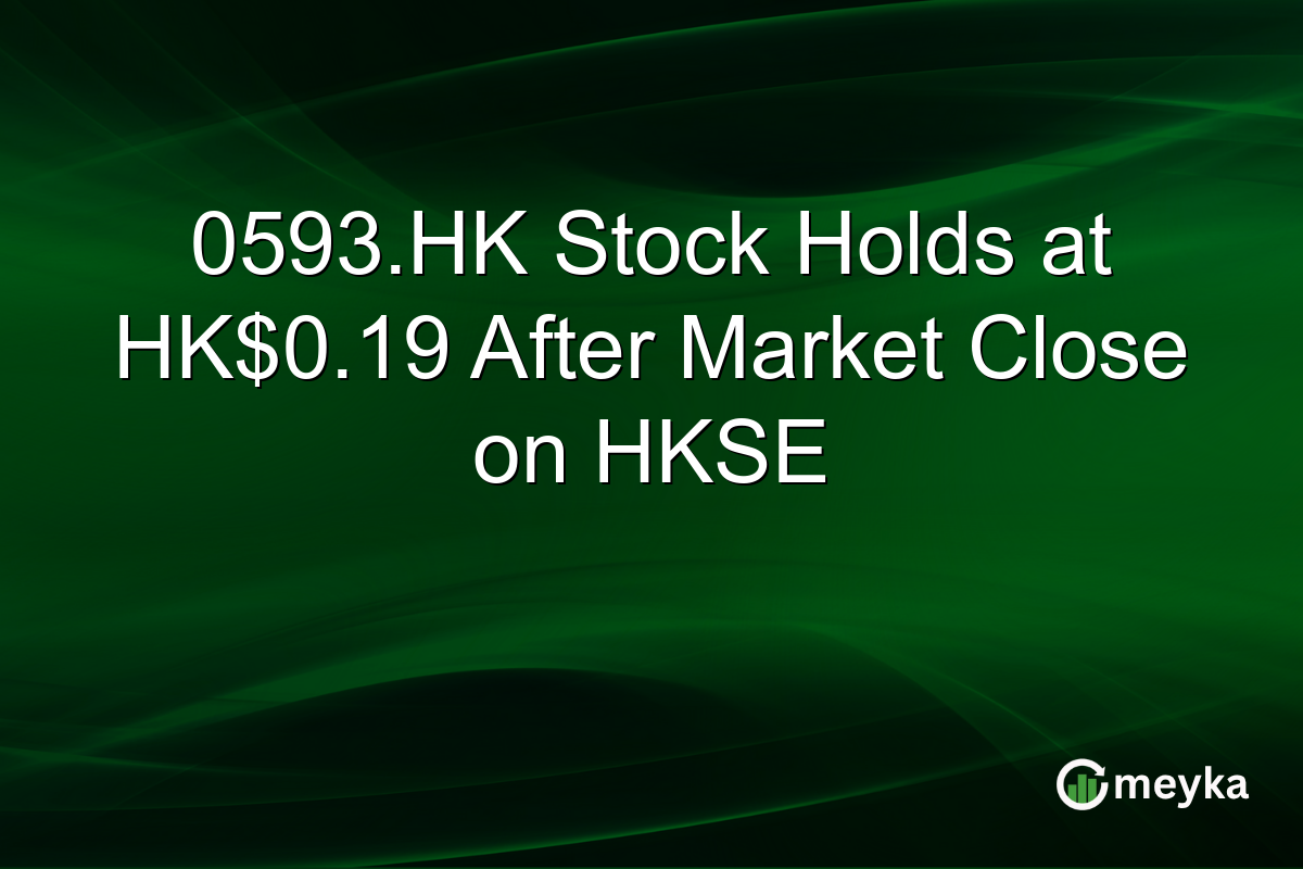 0593.HK Stock Holds at HK$0.19 After Market Close on HKSE